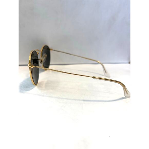 VTG 90s Ray-Ban B&L Gold Round Metal Preppy Sunglasses Festival Unisex 50mm